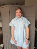 Baby Blue Eyelet Mini Dress