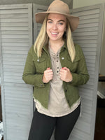 Olive Denim Jacket