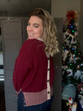 Maroon Detailed Sweater