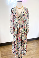 Happy Hour Multi Colored Print Maxi Dress-Online Exclusive