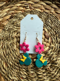 Florals and Pearls Clay Earring Collection