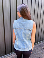 Morgan Sleeveless Denim Vest (Online Exclusive)