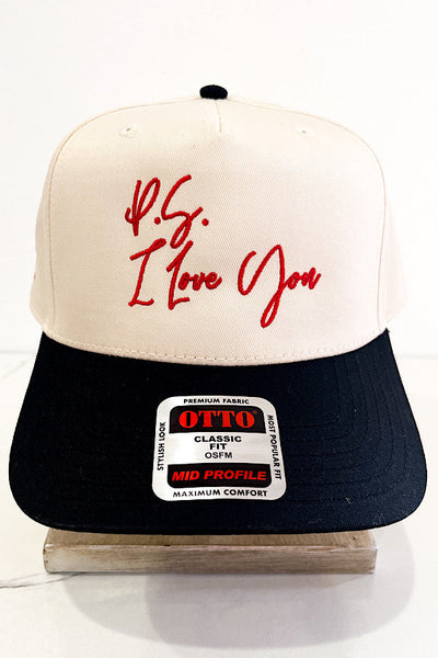 P.S. I Love You Embroidered Hat-online exclusive