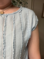 Sky Blue Textured Top