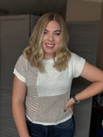 Modern Mosaic Sweater- Ivory