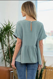 Dusty Blues Babydoll Top