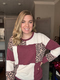 Cheetah Patchwork Top