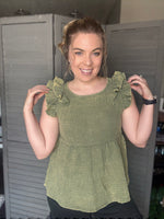 Olive Flutter Tank