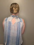 Blue High Neck Tank