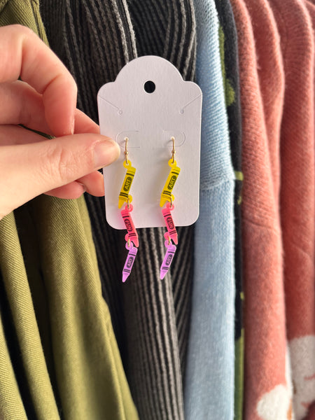 Crayon Earrings