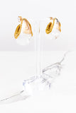 Natural Elements Chunky Gold Clear Hoop Earrings (online exclusive)