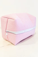 Pink Seersucker Makeup Bag (online exclusive)