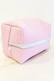 Pink Seersucker Makeup Bag (online exclusive)