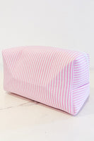 Pink Seersucker Makeup Bag (online exclusive)