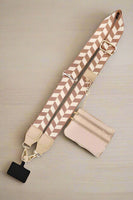 Tan Chevron Phone Crossbody Strap-online exclusive