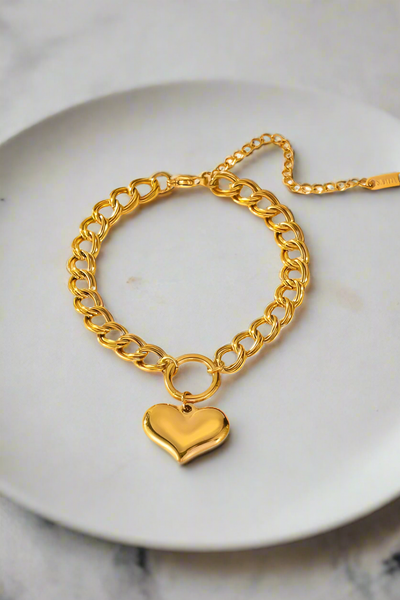 Josephine Gold Heart Bracelet-online exclusive