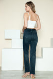 Judy Blue Full Size Button Fly Hem Destroy Straight Jeans-online exclusive